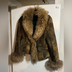 Shearling short coat